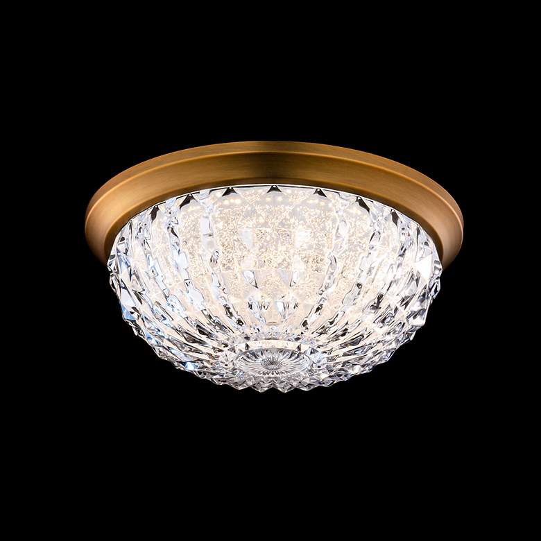 Image 2 Schonbek Genoa 12" Wide Aged Brass LED Ceiling Light more views