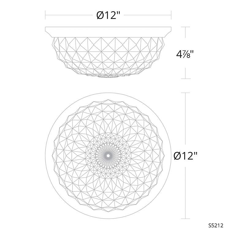Image 4 Schonbek Genoa 12" Wide Aged Brass LED Ceiling Light more views