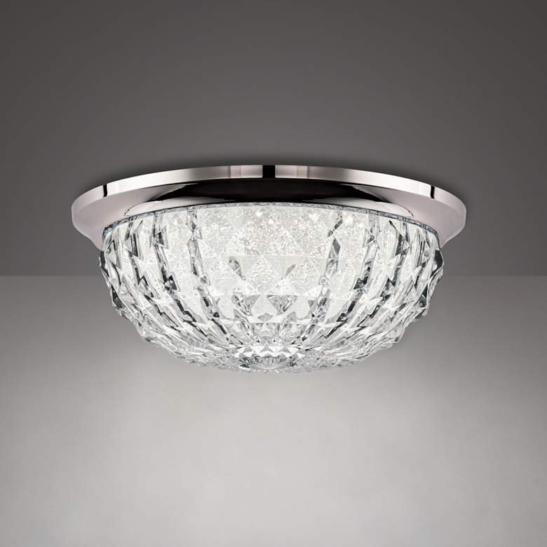 Image 1 Schonbek Genoa 12" Wide Polished Chrome LED Ceiling Light