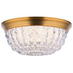 Schonbek Genoa 9" Aged Brass and Crystal LED Ceiling Light