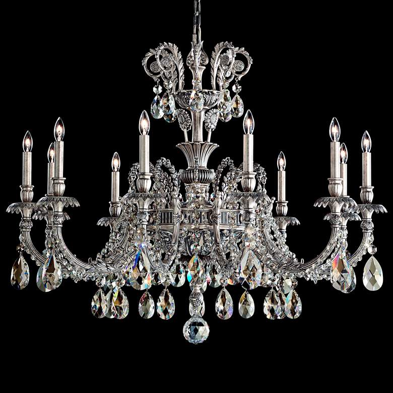 Image 1 Schonbek Genzano 39" Wide Silver 11-Light Chandelier