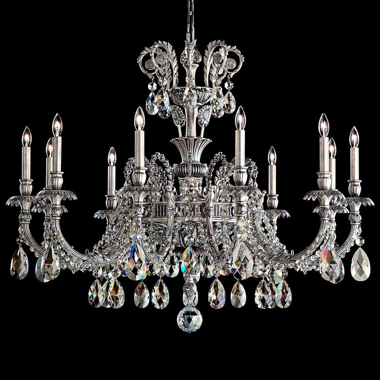 Image 1 Schonbek Genzano 39 inch Wide Silver 11-Light Chandelier