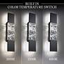 Thumbnail4 of Schonbek Glacier 27"H Black Crystal LED Outdoor Wall Light more views