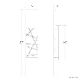Image5 of Schonbek Glacier 27"H Black Crystal LED Outdoor Wall Light more views