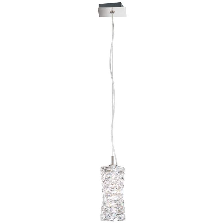 Image 2 Schonbek Glissando 4 3/4"W Stainless Steel LED Mini Pendant
