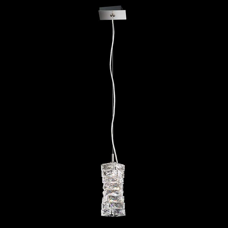 Image 4 Schonbek Glissando 4 3/4"W Stainless Steel LED Mini Pendant more views