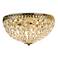 Schonbek Gold 14" Wide Crystal Flushmount