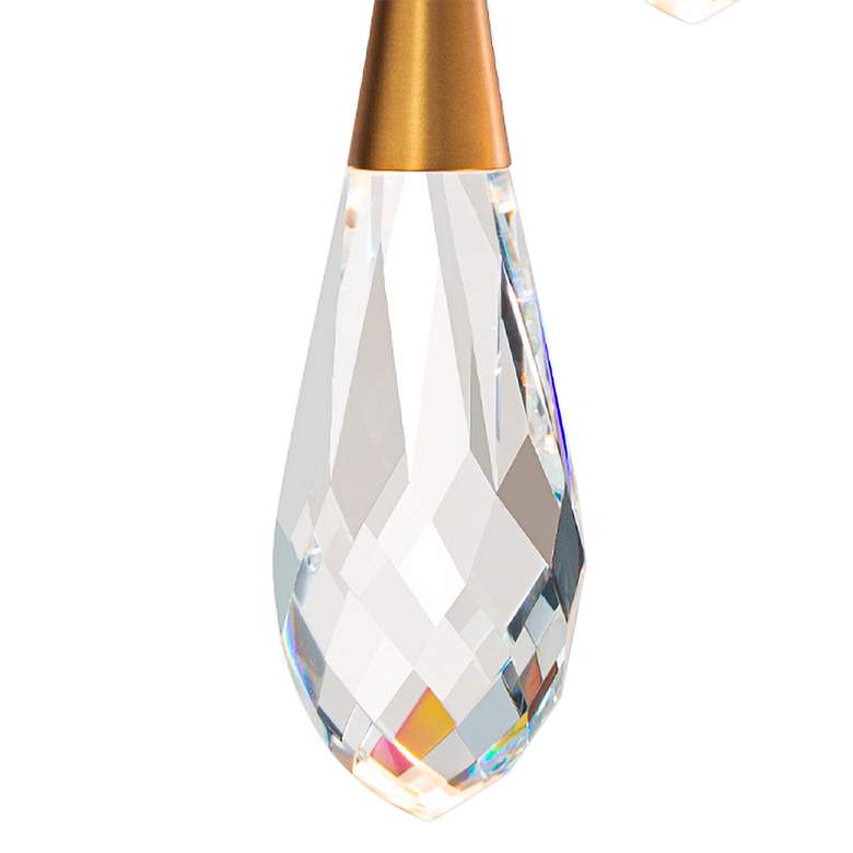 Image 3 Schonbek Hibiscus 11.8" Wide 3-Light Brass and Crystal Modern Pendant more views