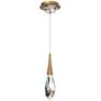 2_Schonbek Hibiscus 3 1/4" Wide Brass Crystal LED Mini Pendant