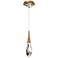 Schonbek Hibiscus 3 1/4" Wide Brass Crystal LED Mini Pendant