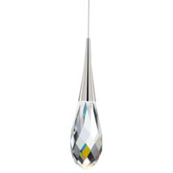 Schonbek Hibiscus 3 1/4&quot; Wide Nickel Crystal LED Mini Pendant
