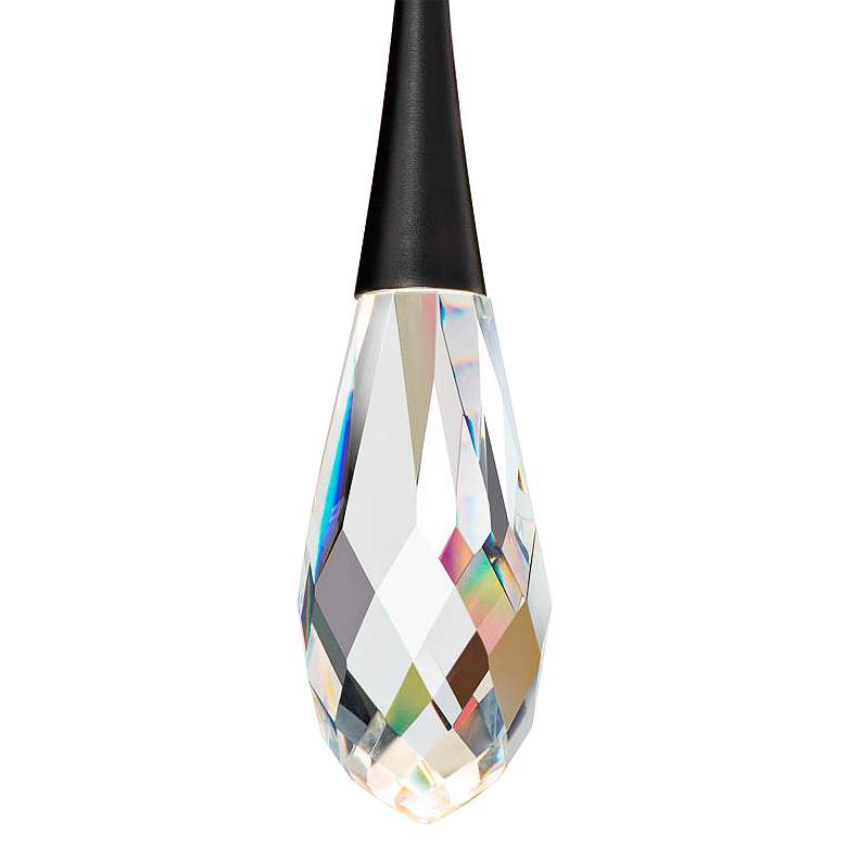 Image 2 Schonbek Hibiscus 6" Wide Black Metal LED Mini Pendant more views