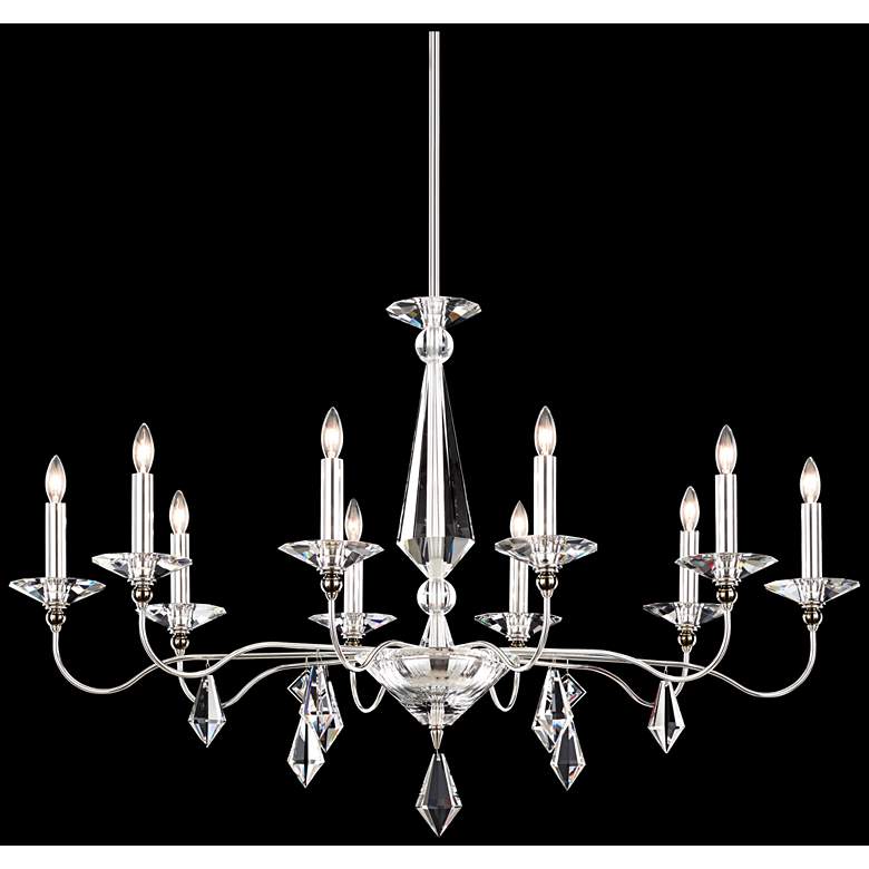 Image 1 Schonbek Jasmine 42"W Polished Silver 10-Light Chandelier