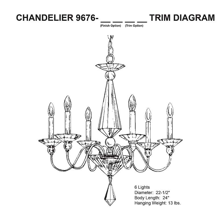Image 5 Schonbek Jasmine Optic Crystal 22 1/2" Wide Chandelier more views