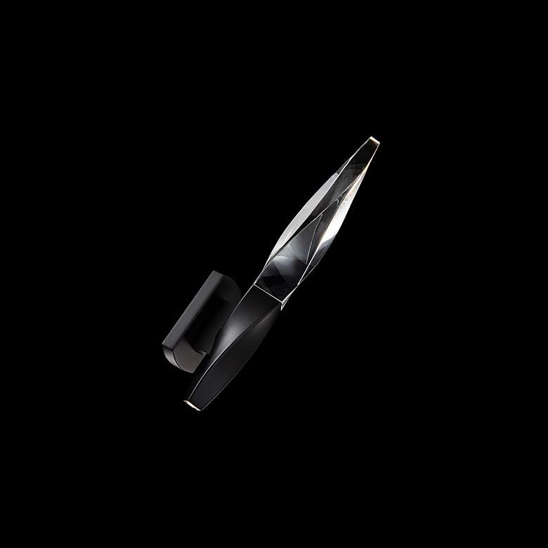 Image 3 Schonbek Kindjal 18"H Black Clear Crystal LED Wall Sconce more views