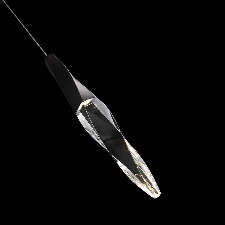 Image 2 Schonbek Kindjal 2 1/4" Wide Black Crystal LED Mini Pendant more views