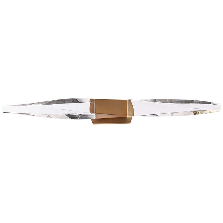 Image 1 Schonbek Kindjal 27" Wide Aged Brass Crystal LED Bath Light