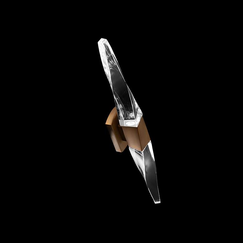 Image 4 Schonbek Kindjal 27" Wide Aged Brass Crystal LED Bath Light more views