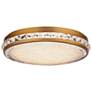 Thumbnail1 of Schonbek Kristally 12" Wide Aged Brass LED Ceiling Light