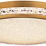 Thumbnail2 of Schonbek Kristally 12" Wide Aged Brass LED Ceiling Light more views