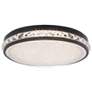 1_Schonbek Kristally 12" Wide Black LED Ceiling Light