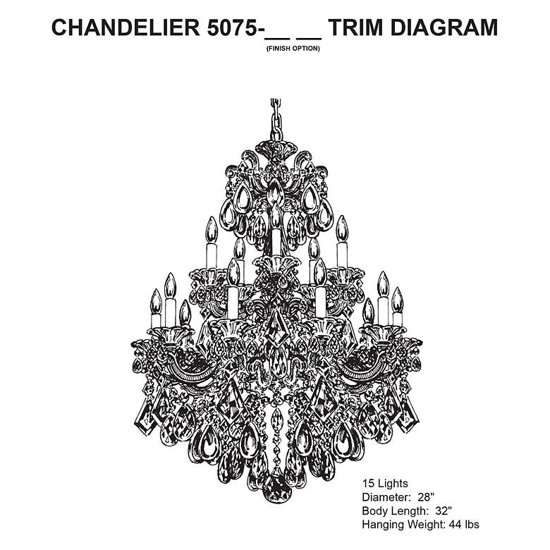 Image 3 Schonbek La Scala 28" Wide Heritage Crystal Chandelier more views