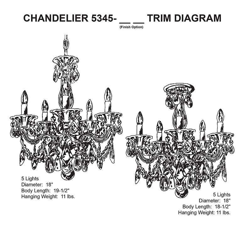 Image 3 Schonbek La Scala Collection 18 1/2" Crystal Ceiling Light more views