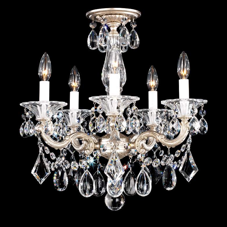 Image 1 Schonbek La Scala Collection 18 1/2 inch Crystal Ceiling Light