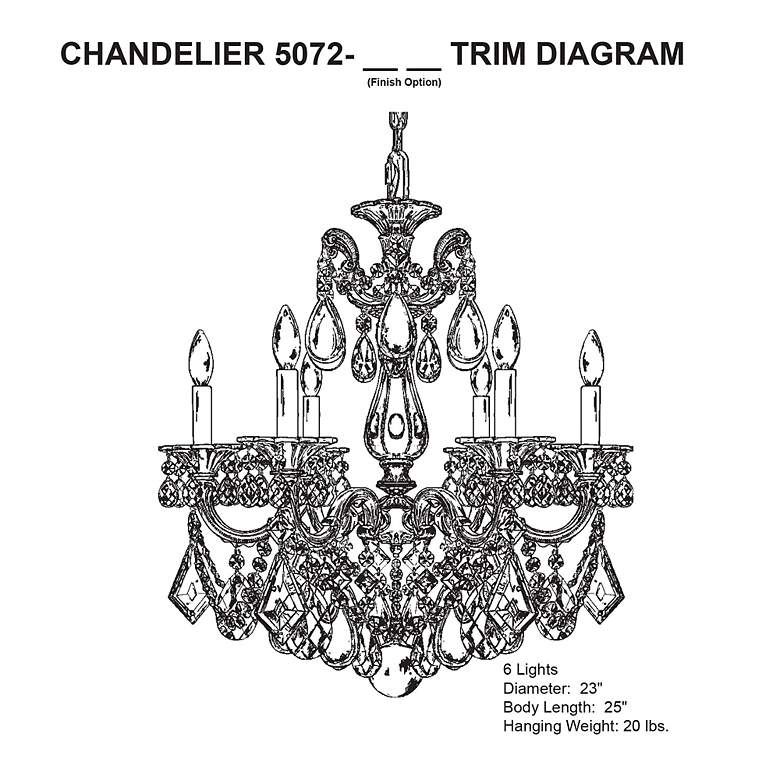 Image 5 Schonbek La Scala Collection 23" Wide Crystal Chandelier more views