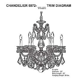 Image5 of Schonbek La Scala Collection 23" Wide Crystal Chandelier more views