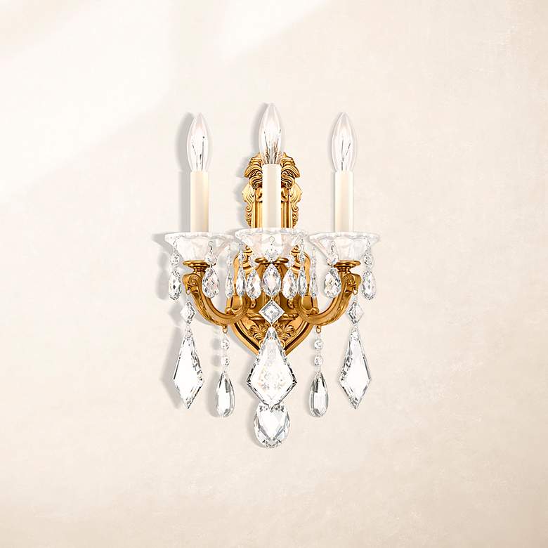 Image 1 Schonbek La Scala Collection 3-Light Crystal Wall Sconce