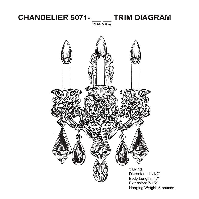 Image 5 Schonbek La Scala Collection 3-Light Crystal Wall Sconce more views