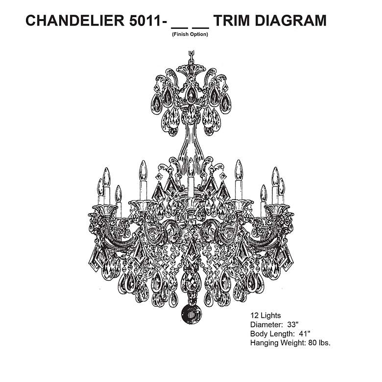 Image 4 Schonbek La Scala Collection 33" Wide Crystal Chandelier more views