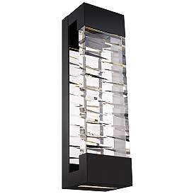 Image2 of Schonbek Labrynth 32" High Black LED Outdoor Wall Light