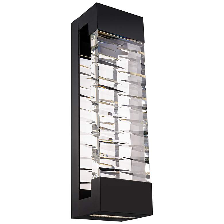 Image 2 Schonbek Labrynth 32" High Black LED Outdoor Wall Light