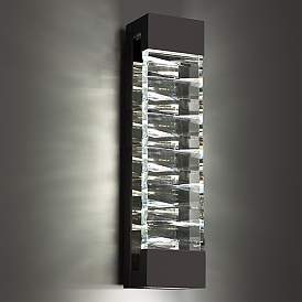 Image1 of Schonbek Labrynth 32" High Black LED Outdoor Wall Light