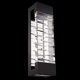 Image3 of Schonbek Labrynth 32" High Black LED Outdoor Wall Light more views