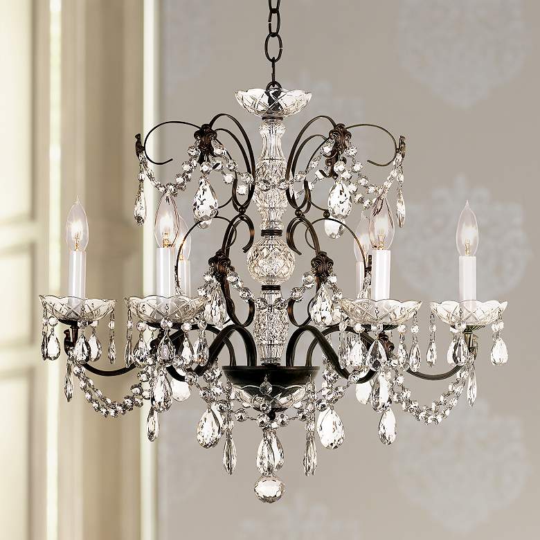 Image 1 Schonbek Madison 24"W 6-Light Crystal Chandelier