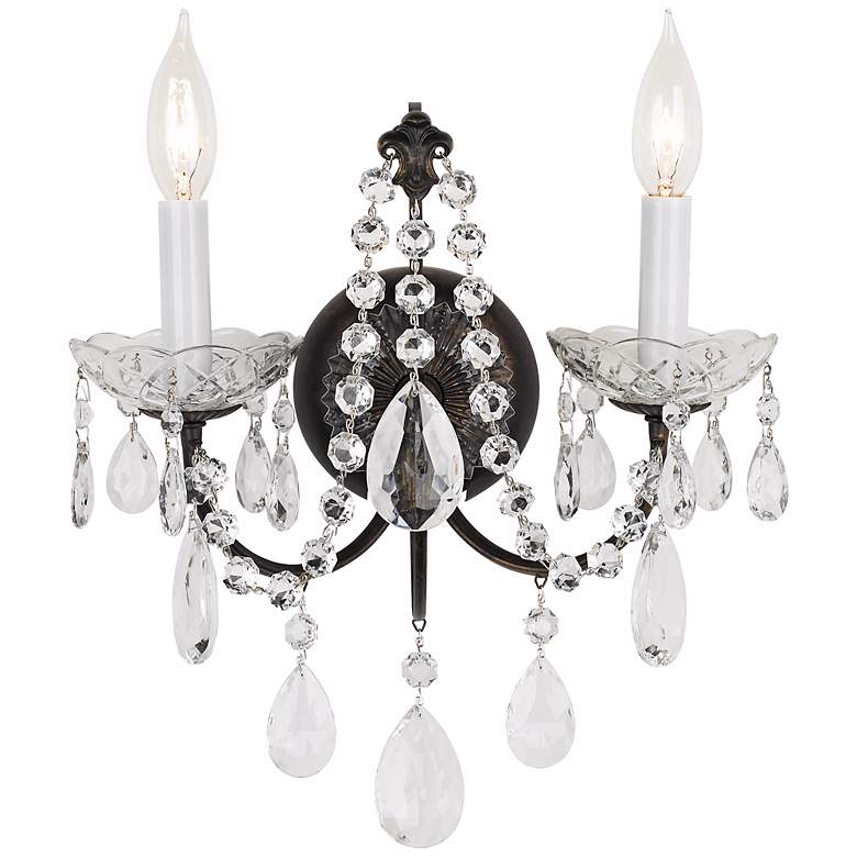 Image 1 Schonbek Madison Bronze Heritage Crystal Wall Sconce