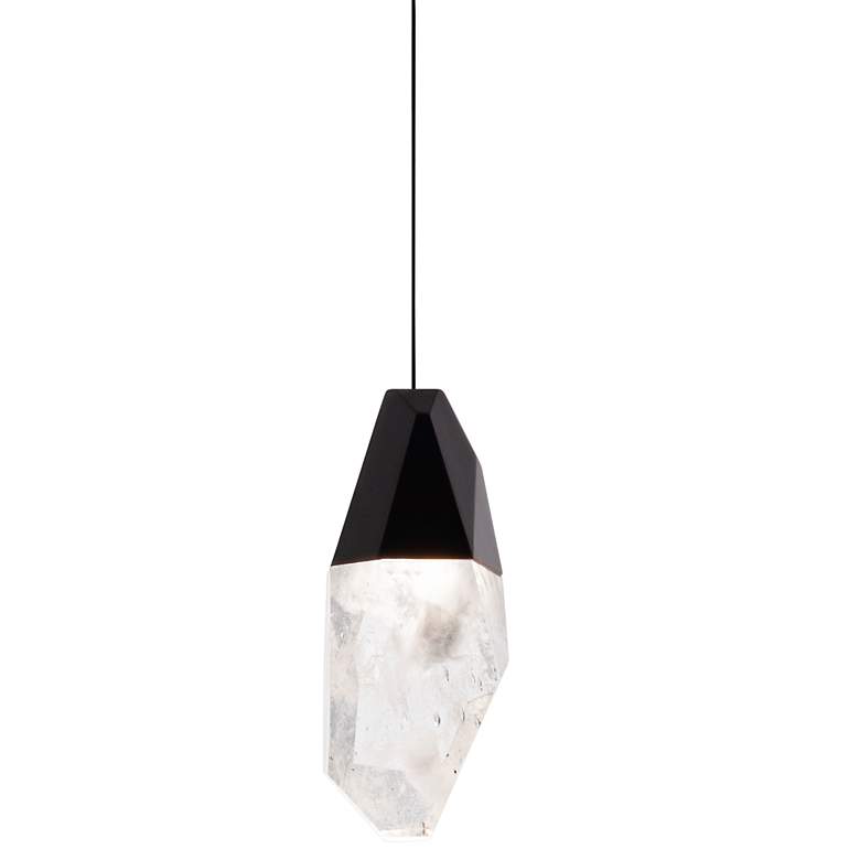 Image 1 Schonbek Martini 2 3/4" Wide Black Crystal LED Mini Pendant