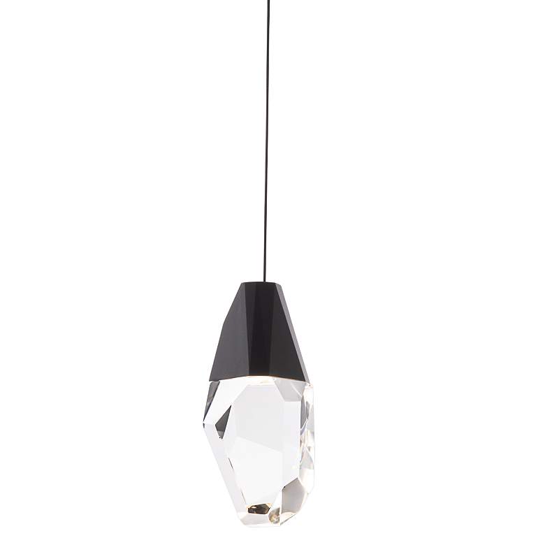 Image 1 Schonbek Martini 2 3/4" Wide Black Crystal LED Mini Pendant