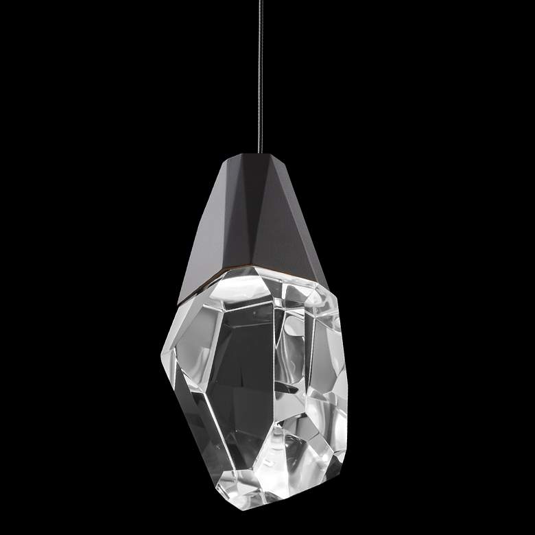Image 3 Schonbek Martini 2 3/4" Wide Black Crystal LED Mini Pendant more views