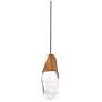 2_Schonbek Martini 6" Wide Aged Brass and Optic Crystal LED Mini Pendant