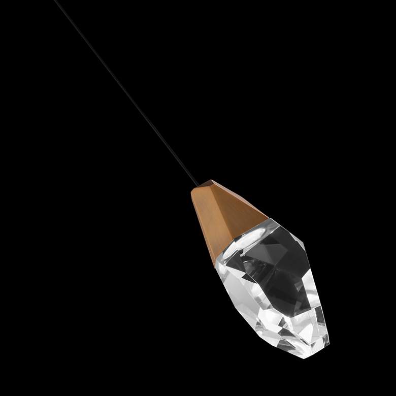 Image 3 Schonbek Martini 6" Wide Aged Brass and Optic Crystal LED Mini Pendant more views