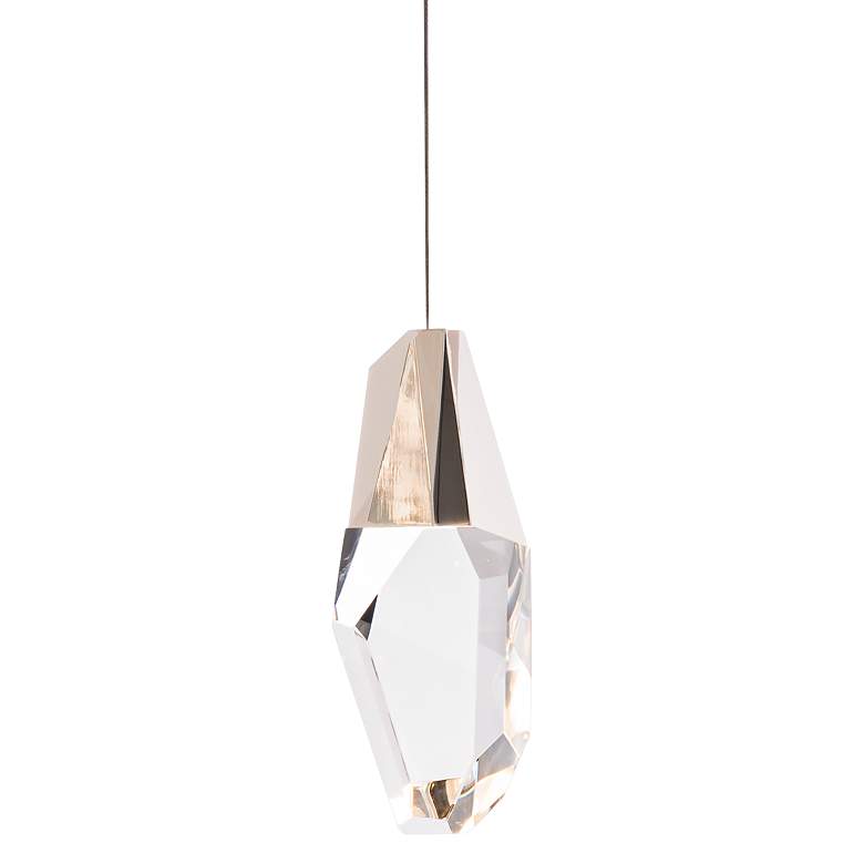 Image 1 Schonbek Martini 6" Wide Polished Nickel LED Mini Pendant