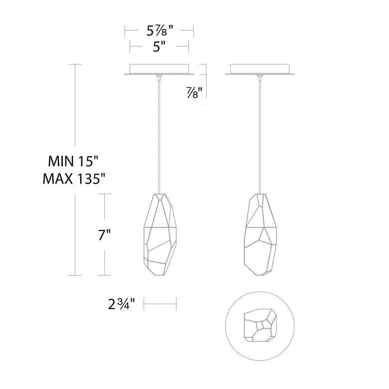Image 3 Schonbek Martini 6" Wide Polished Nickel LED Mini Pendant more views