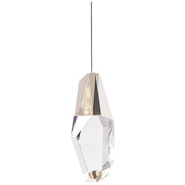 Schonbek Martini 6" Wide Polished Nickel LED Mini Pendant