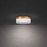 Schonbek Melange 8" Wide Brass and Crystal Modern LED Ceiling Light