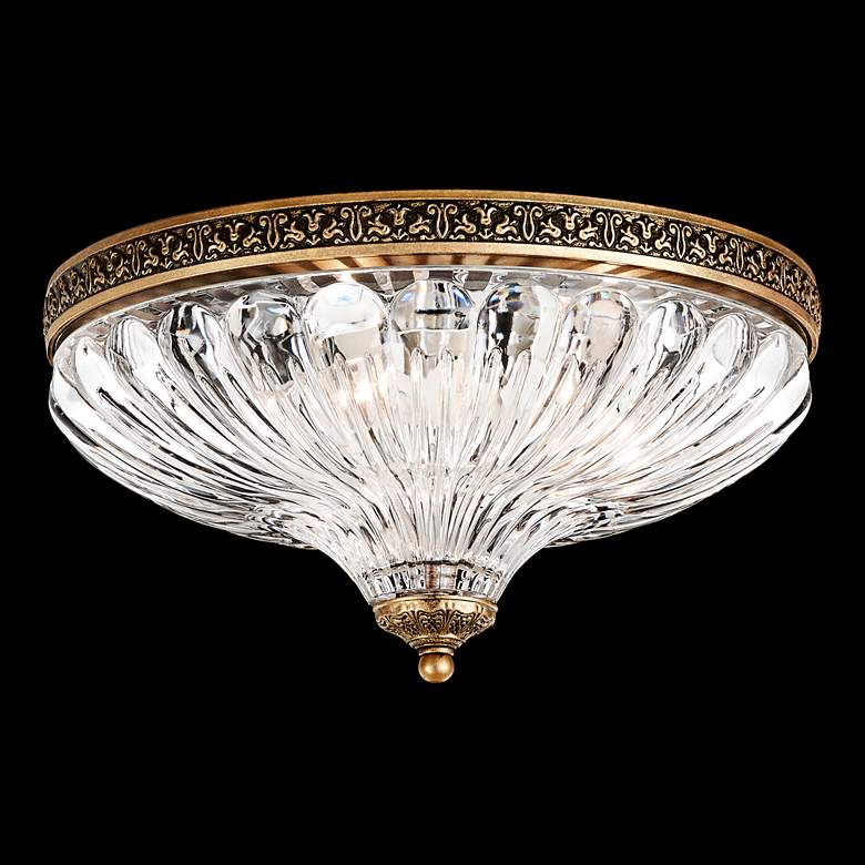 Image 1 Schonbek Milano 12 inchW Florentine Bronze Crystal Ceiling Light