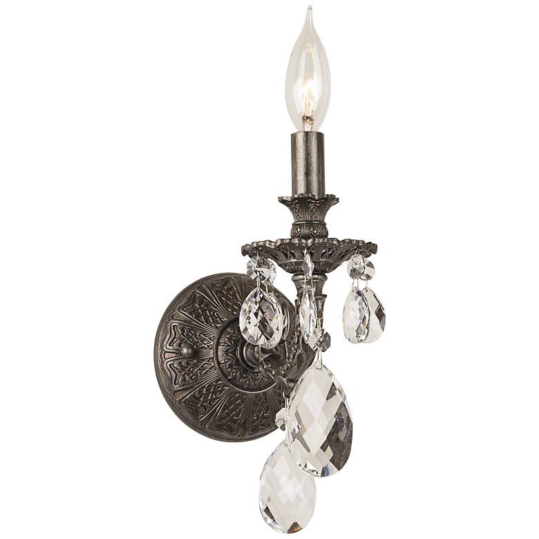 Image 1 Schonbek Milano 13 1/2 inch High Swarovski Crystal Wall Sconce